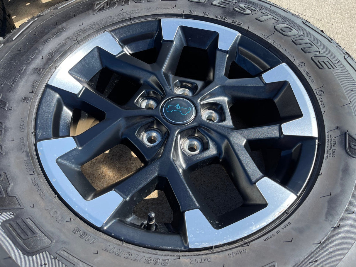 17" Jeep Wrangler Rubicon OEM Black wheels rims 9328 Gladiator 2025 2026 NEW Texas Truck Tire