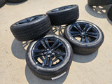 18" Ford Mustang GT OEM BLACK wheels rims PR3C-1007-BA tires 2024 2025 2026 NEW Texas Truck Tire