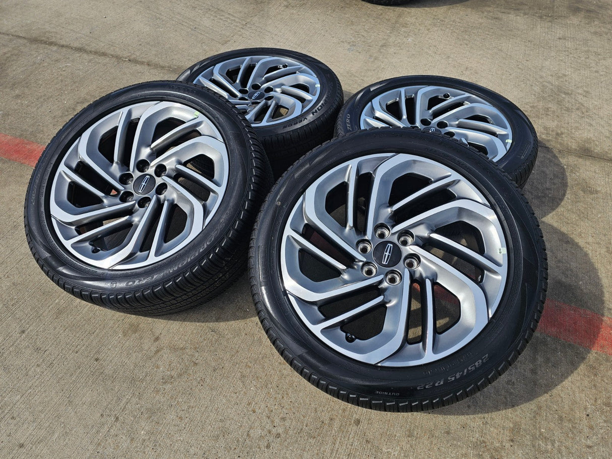 22" Lincoln Navigator OEM 94225 rims wheels BLACK LABEL 2025 2026 PIRELLI NEW Texas Truck Tire