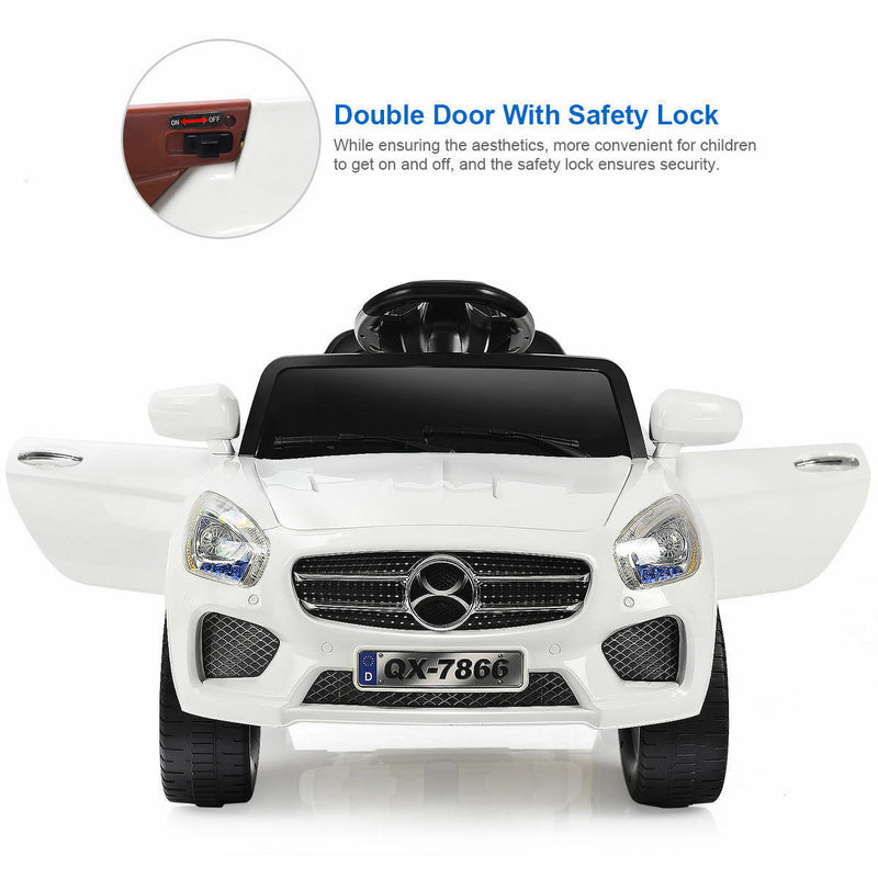 6V Kids Ride On Car with RC Remote Control, Battery Powered and LED Lights - Perfect Gift for Outdoor Fun