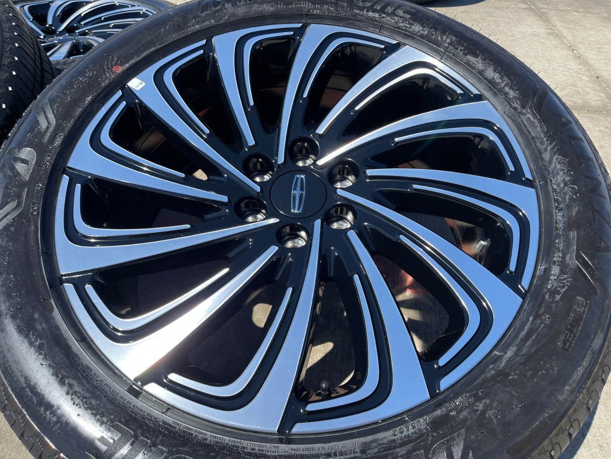 22" Lincoln Navigator OEM 10666 rims wheels BLACK LABEL 2026 BRIDGESTONE NEW Texas Truck Tire