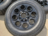20" Ford F-250 F-350 OEM black TREMOR wheels rims 10299 10484 A/T2 tires NEW Texas Truck Tire