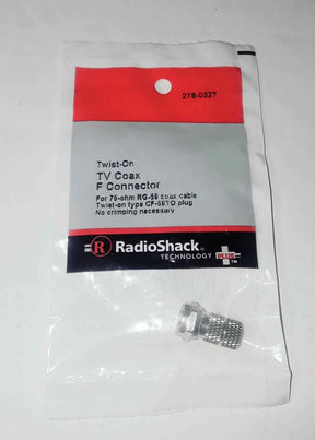 RadioShack 278-0227 Twist-On TC Coax F Connector for RG59/RG6 TV Cable TekShack