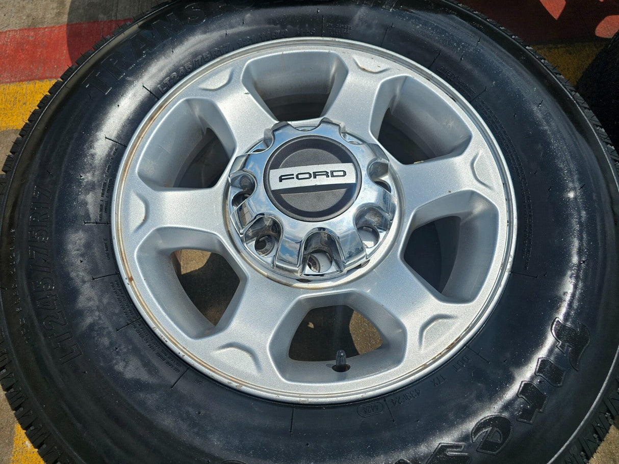 17" Ford F-250 F-350 OEM rims wheels 3950 tires FIRESTONE DISCOUNTED Texas Truck Tire
