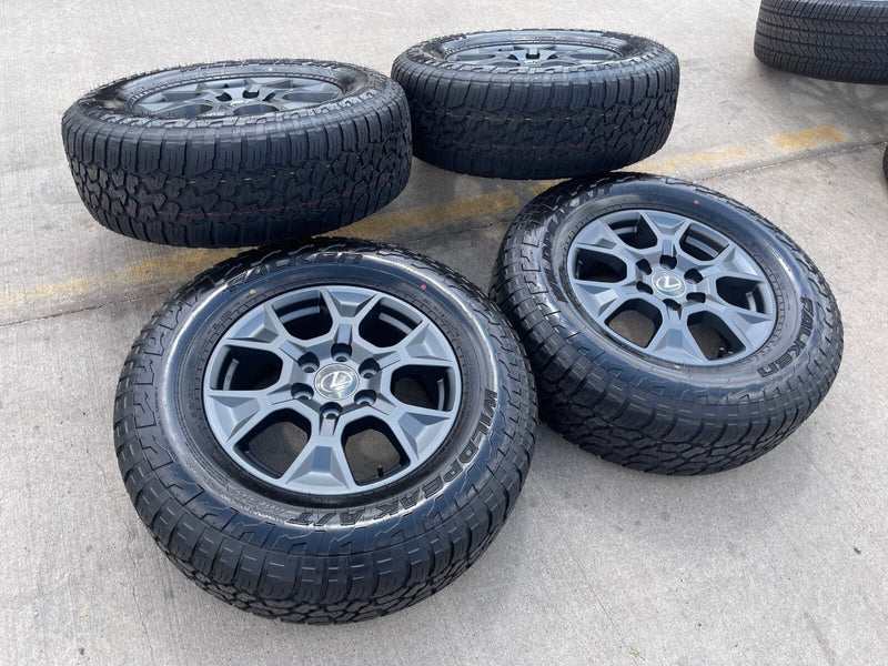 18" Lexus GX550 OEM 10544 wheels rims Land Cruiser Tundra Sequoia NEW FALKEN AT3 Texas Truck Tire