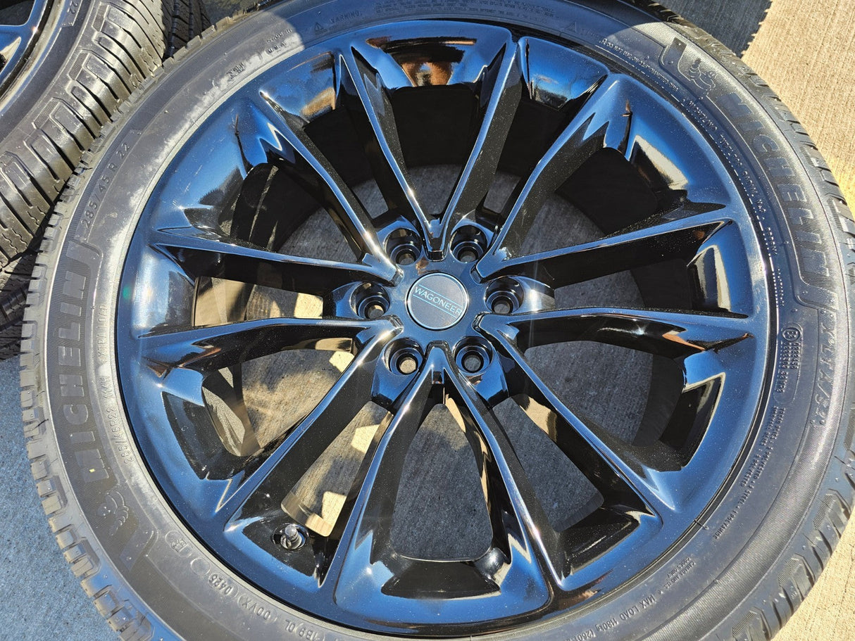 22" Jeep Grand Wagoneer OEM 9298 Obsidian rims wheels RAM 1500 MICHELIN Texas Truck Tire