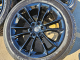 22" Jeep Grand Wagoneer OEM 9298 Obsidian rims wheels RAM 1500 MICHELIN Texas Truck Tire