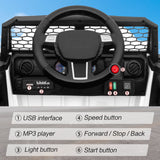 12V Kids Ride-On Truck with Remote Control, Power Wheels, and LED Lights