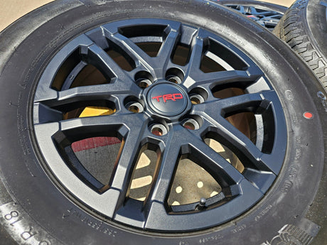 18" Toyota Tacoma 4Runner TRD OEM black 10641 wheels rims 2024 2025 2026 NEW Texas Truck Tire