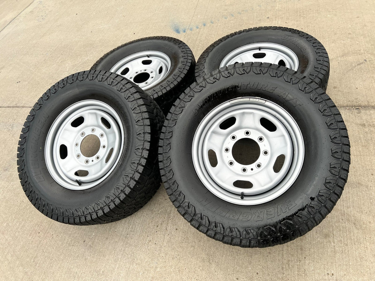 17" Ford F-250 F-350 OEM 3828 wheels rims tires A/T 33" Texas Truck Tire