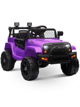 12V Kids Ride-On Truck with Power Wheels, LED Lights, and Parental Remote Control