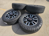 20" GMC Sierra AT4 2500 3500 OEM wheels rims 5950 Silverado NITRO 35" Texas Truck Tire