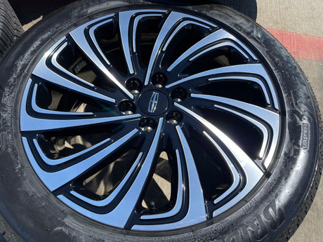 22" Lincoln Navigator OEM 10666 rims wheels BLACK LABEL 2026 BRIDGESTONE NEW Texas Truck Tire