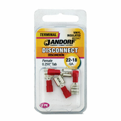 JANDORF TERMINAL DISCONNECTF22-18 UNINSULARED .25 TAB (5PK) 60947 Jandorf