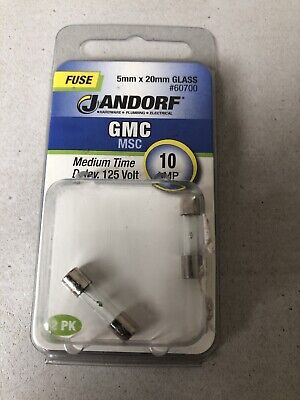 Jandorf Medium Time Delay 125 Volt 10 Amp Fuse #60700 Jandorf