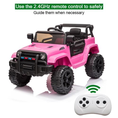 Electric 3-Speed Ride-On Car for Kids with Remote Control - Pink