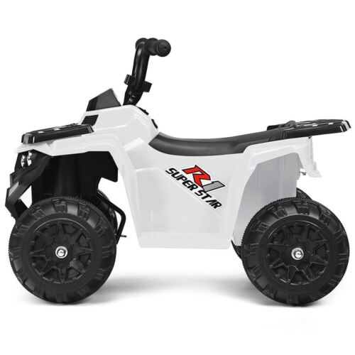 Premium 6V White Electric Ride on ATV for Kids - Powered by Battery