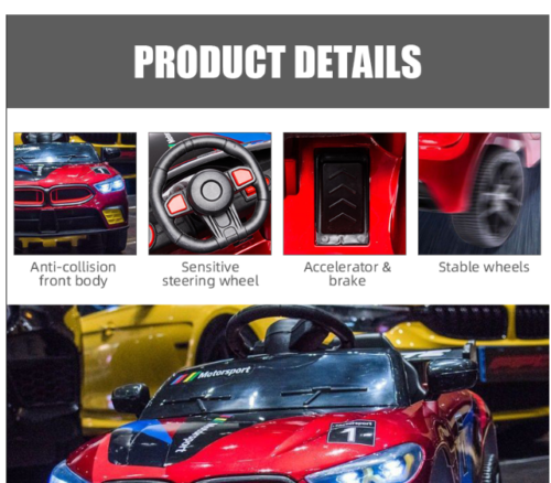 New Kids Electric Car Ride on Toy with Four Wheels and Remote Control