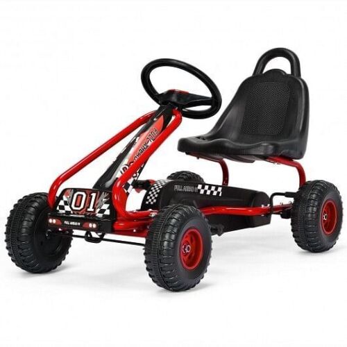 Adjustable Seat 4 Wheel Pedal Ride On - Red