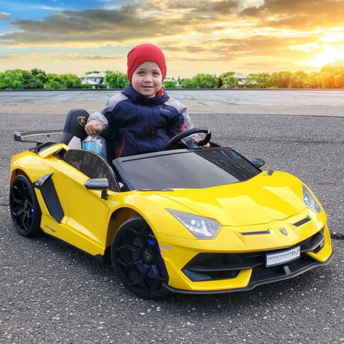 24V 2 SEATS AUTHENTIC LAMBORGHINI AVENTADOR SVJ CHILDREN'S RIDE-ON SPORTS VEHICLE, ILLUMINATION + REMOTE CONTROL