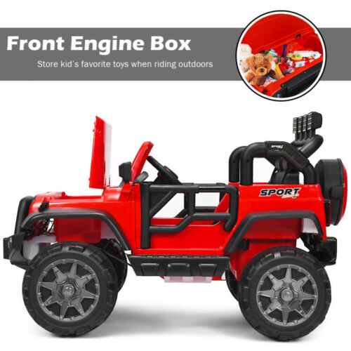2-Seater Remote Control Ride-On Truck with Storage Room - 12V