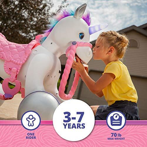 12 Volt Ride-On Toy for Toddlers and Kids - Rideamal Unicorn with a Maximum Rider Weight of 70lbs