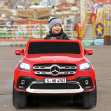 12V 2-Seater Children's Ride On Car Licensed Mercedes Benz X Class Remote Control with Storage Compartment-Red