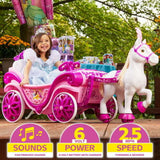 Huffy 17318 Disney Princess Royal Horse & Carriage 6V Ride-on Toy Pink with Complimentary Shipping