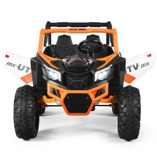 12 V Electric Children's Ride-On Vehicle 2-Passenger Sport Utility Vehicle Off-Road UTV with Remote Control - White