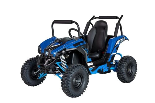 Blue 48V 1000W UTV Children's Electric Three Speed Single Seat Brushless Roll Cage