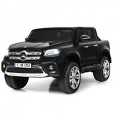 12V 2-Seater Children's Ride-On Car - Officially Licensed Mercedes Benz X Class Remote Control Vehicle with Storage Compartment - Black