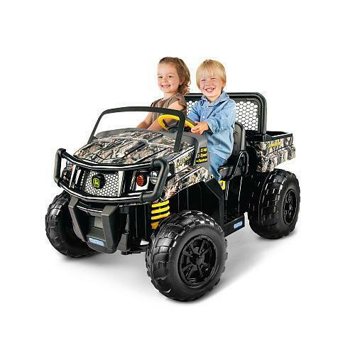 John Deere Camouflage Children's Electric Ride-On Gator XUV with Dumping Cargo Bed - Suitable for Ages 3 to 8