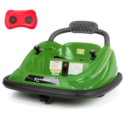 Kimbosmart Electric Bumper Car for Kids - Remote Controlled 360° Spin Ride-On