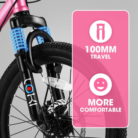 20-Inch 7-Speed Mountain Bike for Kids Ages 8-12 Boys and Girls