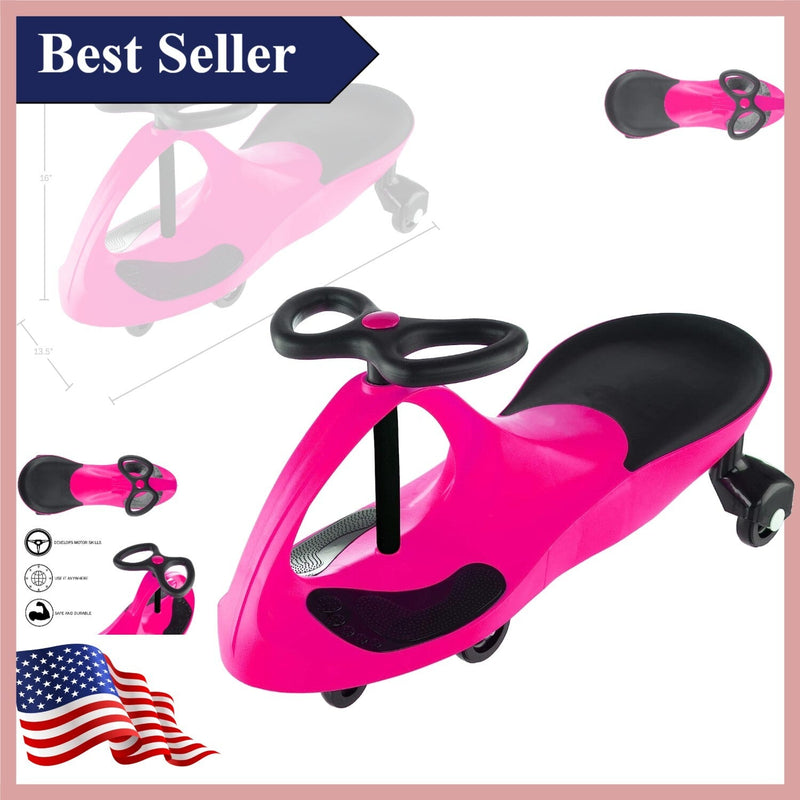 Safe and Easy Wiggle Car Ride-On Toy No Gears Pedals or Batteries Required