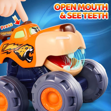 Pull-Back Monster Trucks for Toddlers (Ages 1-3) – Durable Educational Toy