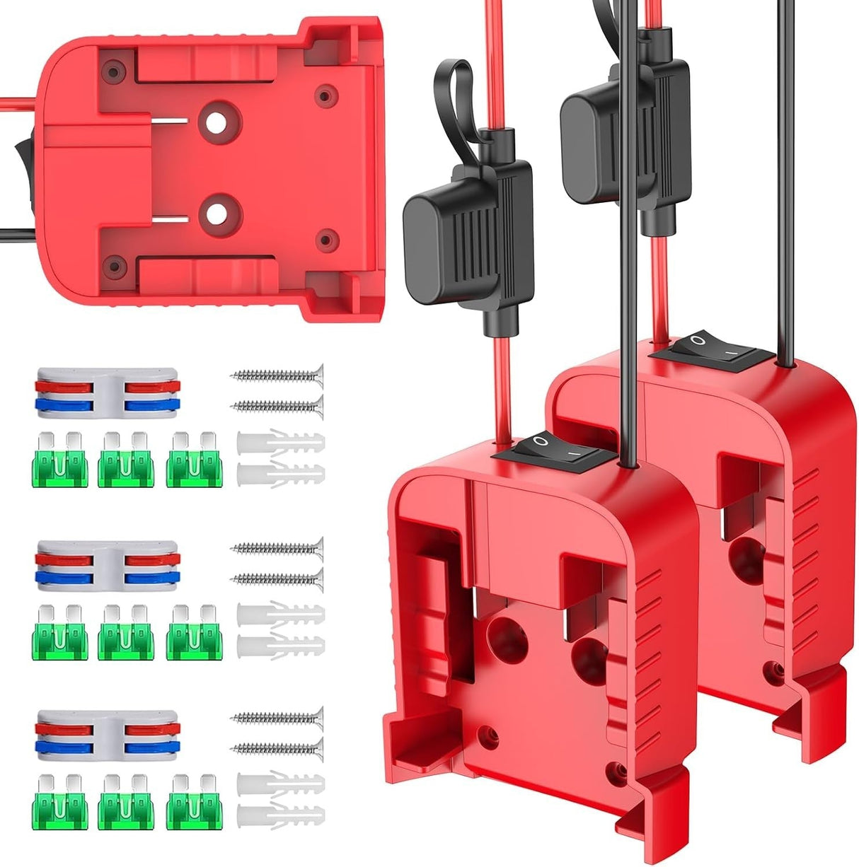 Safety First Power Wheel Adapter Set with Built-in Switch and 30A Fuse – 3 Pack