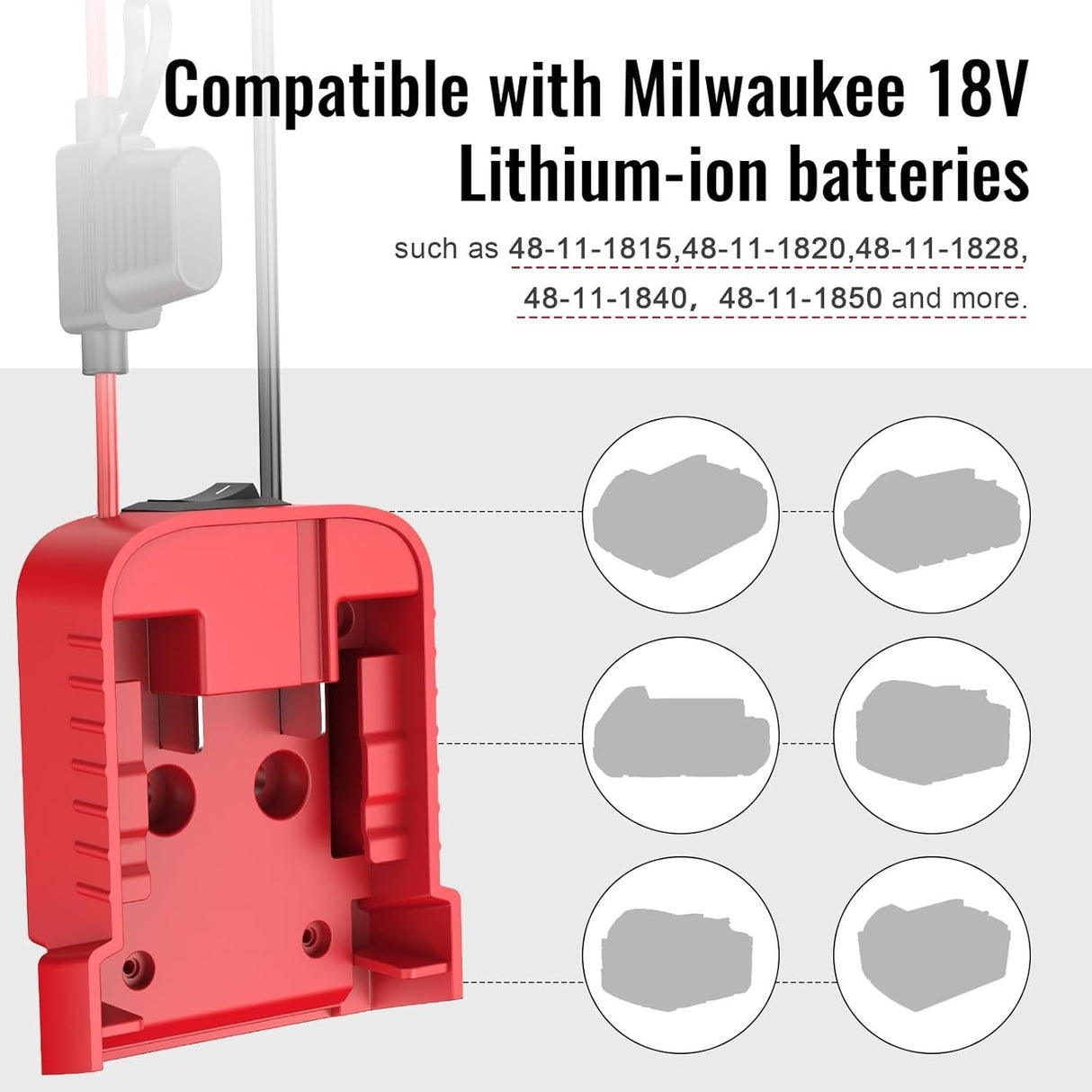 Safety First Power Wheel Adapter Set with Built-in Switch and 30A Fuse – 3 Pack