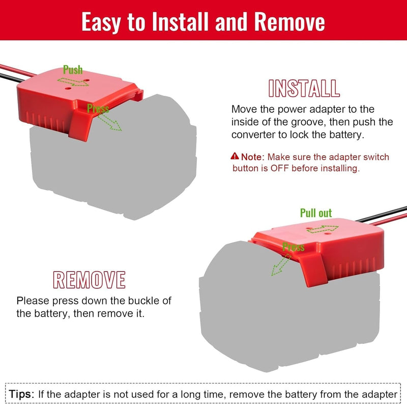 Safety First Power Wheel Adapter Set with Built-in Switch and 30A Fuse – 3 Pack