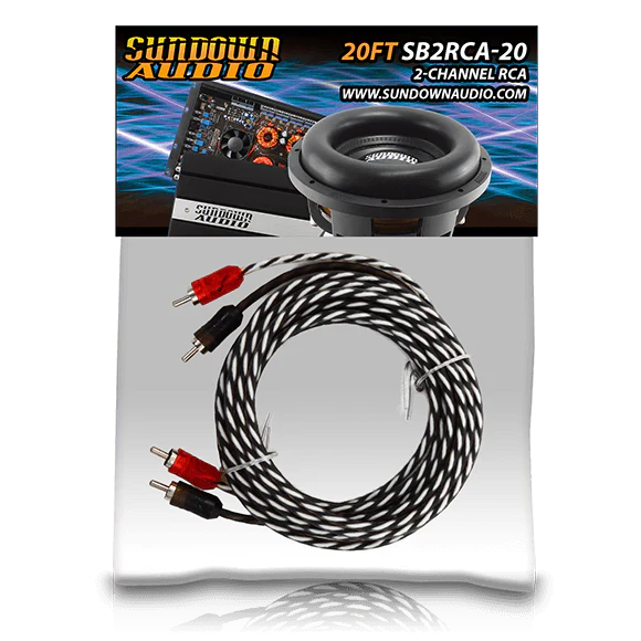 Sundown Audio SB2-20FT 2-Channel RCA Interconnect Cables Sundown Audio