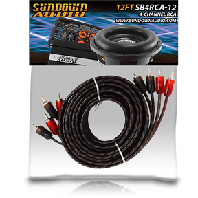 Sundown Audio SB4-12FT 4-Channel RCA Interconnect Cables Sundown Audio