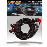 Sundown Audio SB4-20FT 4-Channel RCA Interconnect Cables Sundown Audio