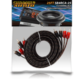 Sundown Audio SB4-25FT 4-Channel RCA Interconnect Cables Sundown Audio