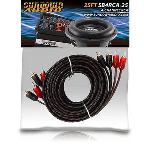 Sundown Audio SB4-25FT 4-Channel RCA Interconnect Cables Sundown Audio