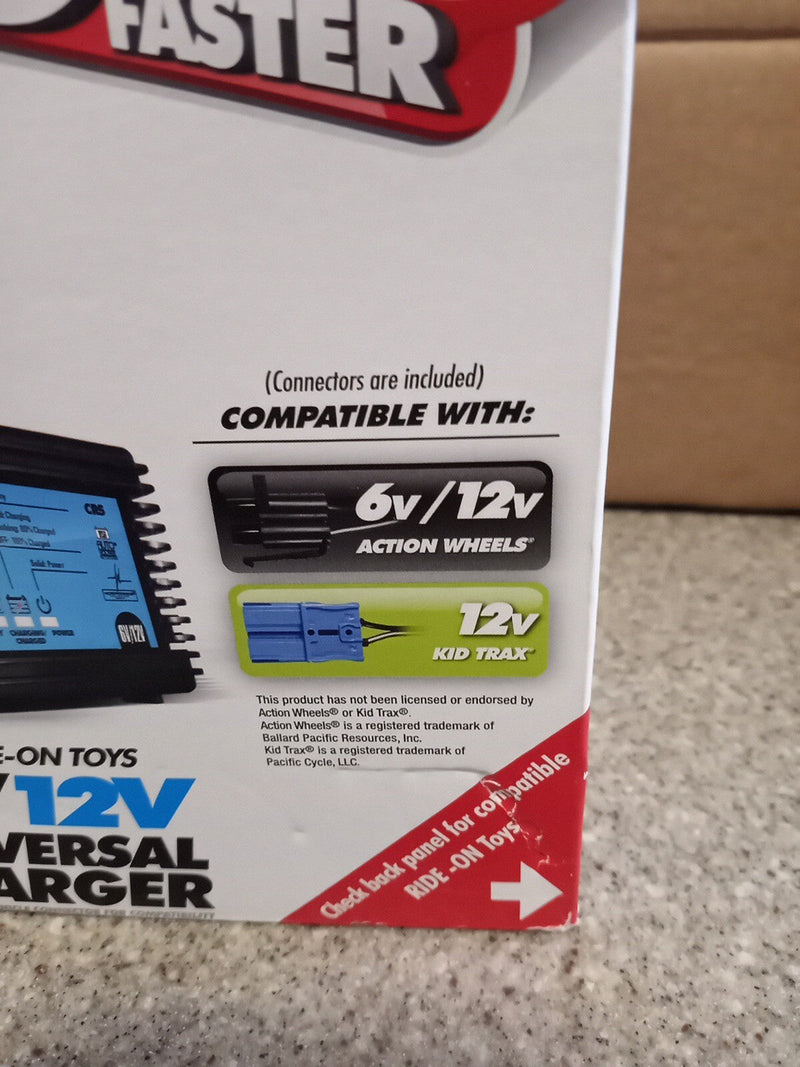 Fast 6V and 12V CR5 Battery Charger for Ride-On Toys