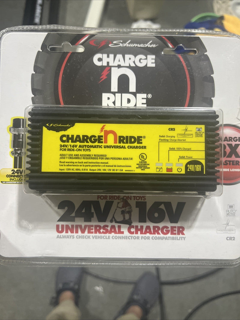 Universal 12V/16V/24V Battery Charger for Ride-On Toys