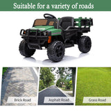 SEGMART 12V Ride-On Tractor Truck with RC Control and Trailer for Kids