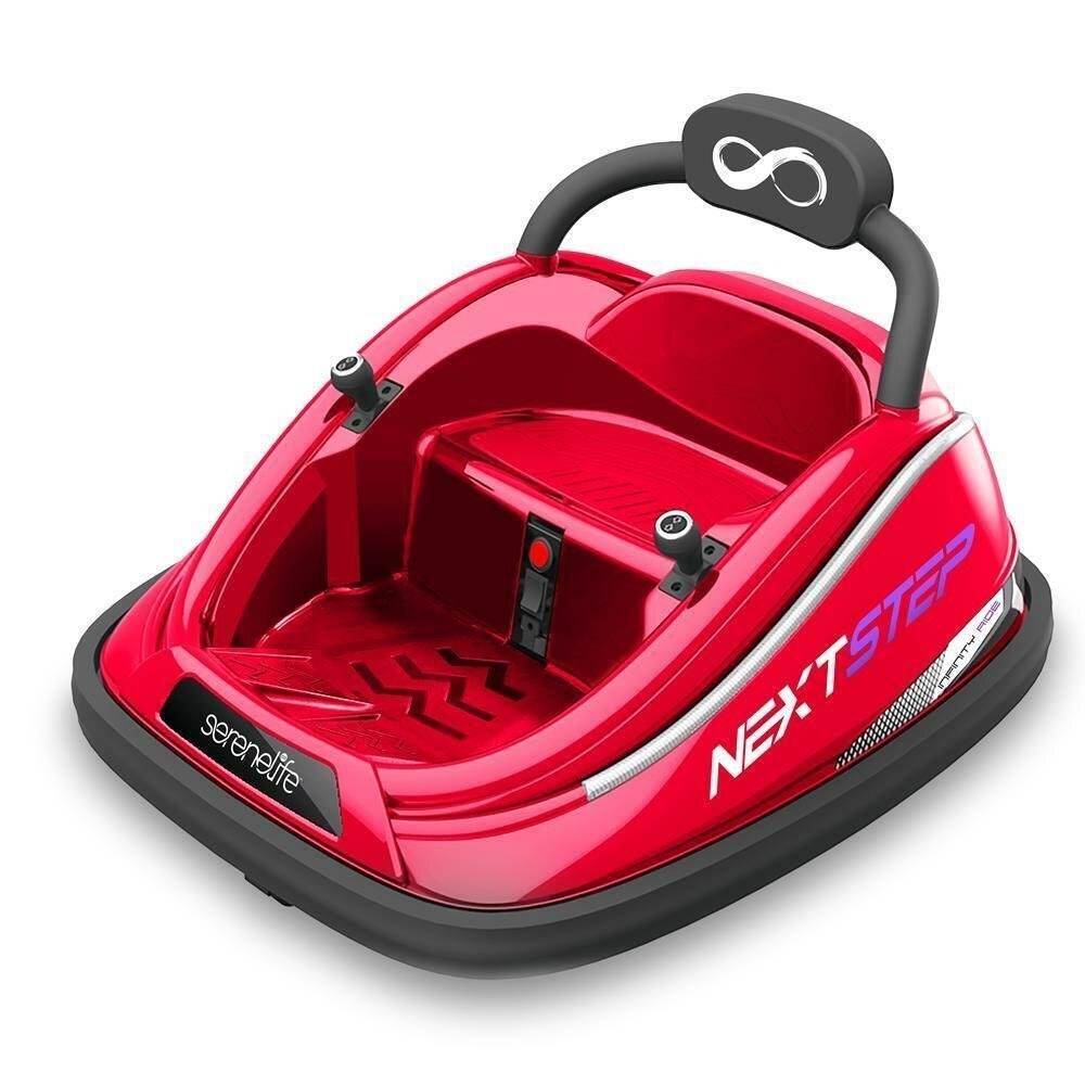 Electric Ride-On Bumper Car with Remote Control for Kids Ages 4-7, Red