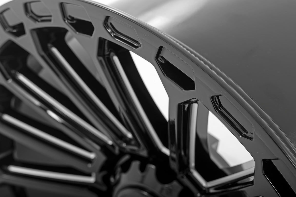 Rough Country 97 Series Wheel Multi-Spoke Gloss Black 6x5.5 Bolt Pattern