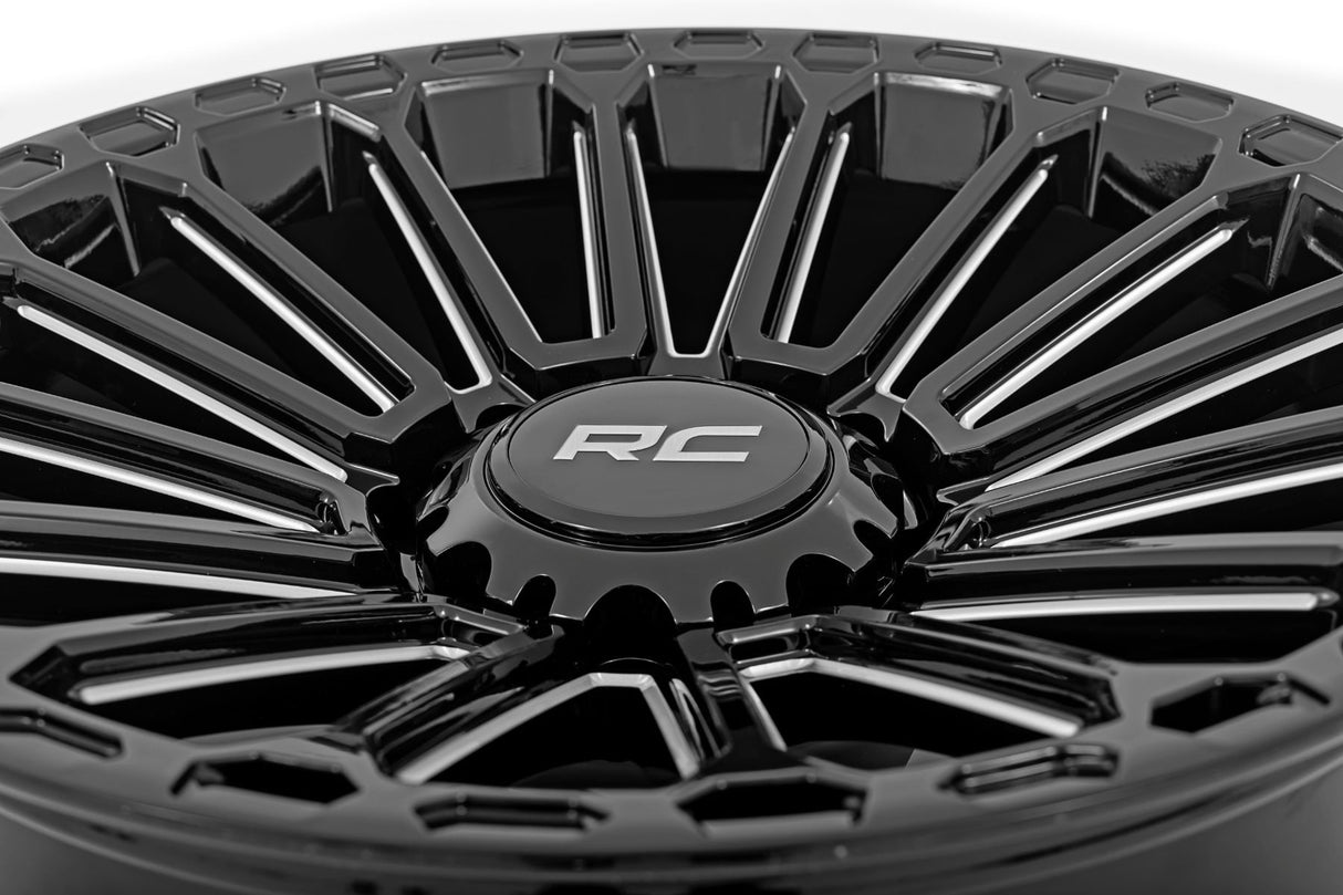 Rough Country 97 Series Wheel Multi-Spoke Gloss Black 6x5.5 Bolt Pattern